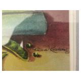Car and Book Framed Print. 13 Inches Wide by 21 Inches High.