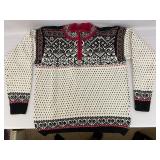 Scandinavian Style Cotton Sweater Made by Icewear from Iceland. Size: Large.