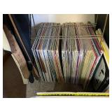 Large Collection of Vinyl Records and Vintage Record Holders.