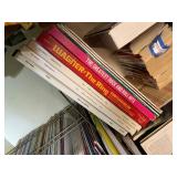 Large Collection of Vinyl Records and Vintage Record Holders.