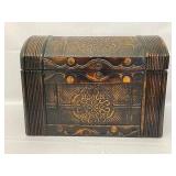 Decorative Wood Trunk. 10 Inches by 16 Inches by 12 Inches.