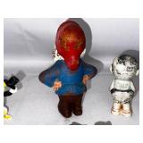Various Figurines and Christmas Ornaments.