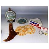 Ash Trays, Decorative Plates, and Bottle Openers.