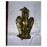 Brass Pelican Door Knocker and Brass Serving Tray.