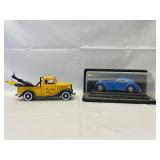 Model Michelin Tire Truck and 1936 Bugatti Atlantic Car.