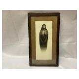 Antique 1911 "Kaloma" Josie Earp Mystery Photo in Original Frame Copyright 1914 - P.N. CO.