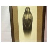 Antique 1911 "Kaloma" Josie Earp Mystery Photo in Original Frame Copyright 1914 - P.N. CO.