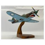 Two P40 Flying Tiger Model Planes of Different Scales.