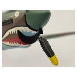 Two P40 Flying Tiger Model Planes of Different Scales.