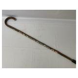 Walking Cane with Medallions from Germany and Switzerland.