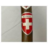 Walking Cane with Medallions from Germany and Switzerland.