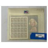 1995 Marilyn Monroe Commemorative $0.32 Postage Stamp Sheet.