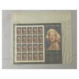 1995 Marilyn Monroe Commemorative $0.32 Postage Stamp Sheet.