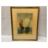 Sailboat Print in Frame.