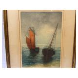 Sailboat Print in Frame.