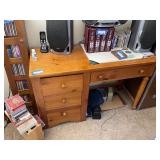 Four-Drawer Wooden Desk.