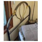 Full Metal Brass/Chrome Headboard, MCM.
