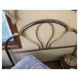 Full Metal Brass/Chrome Headboard, MCM.