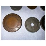 Various vintage coins as seen in photo