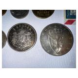 Various vintage coins as seen in photo