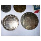 Various vintage coins as seen in photo