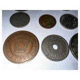 Various vintage coins as seen in photo