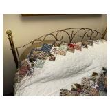 Vintage Brass Full Size Headboard and Bed Frame.