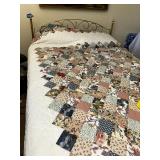 Vintage Brass Full Size Headboard and Bed Frame.