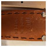 Mora Made in Sweden Fixed Blade Knife in Leather Sheath and Smith & Wesson Switchblade Knife