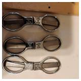 Three Mini Multipurpose Folding Scissors