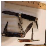 Variety of Antique Pocket Knives Knife