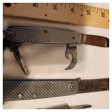 Variety of Antique Pocket Knives, Multi-Purpose Knives, Knife