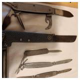 Variety of Antique Pocket Knives, Multi-Purpose Knives, Knife