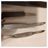 Variety of Antique Pocket Knives, Multi-Purpose Knives, Knife