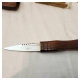 Rare Vintage "I Cut My Mar" William Rodgers Small Fixed Blade Along With 3 antique Pocket Knives