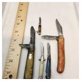 Variety of Antique Pocket Knives Knife