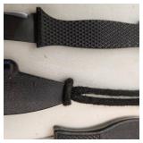 Vintage Staure Pocket Knife with 2 Small Push Blades With Thumb Release Neck Scabbords.
