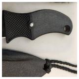 Vintage Staure Pocket Knife with 2 Small Push Blades With Thumb Release Neck Scabbords.