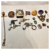 Assorted Vintage pins and Trinkets