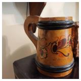 Vintage Assorted Drinkware, With 2 Rosemaling Cups