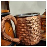 Vintage Assorted Drinkware, With 2 Rosemaling Cups