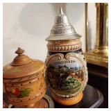 Vintage Assorted Drinkware, With 2 Rosemaling Cups