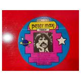 Vintage Peter Max Butterfly Girl Tray Metal Serving Tray