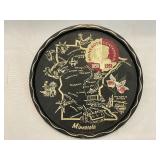 Two Minnesota Centennial Serving Tray Plates