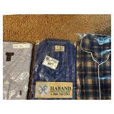 Three Pajama Tops and Bottoms. Brand New in Package. Size: Large.