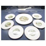 C&I Cake Plate, Server & Dessert Plates