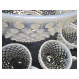 Punch Bowl & 12 Cups, Ladle, Fenton