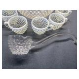 Punch Bowl & 12 Cups, Ladle, Fenton