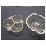 Cloverleaf & Handled Bowl, AH Moonstone