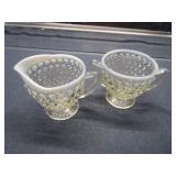 Footed Cream & Sugar, AH Moonstone